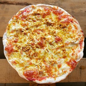 Pizza Pollo al curry | Pizzería Ses Estacions, pizzas a domicilio en Palma de Mallorca
